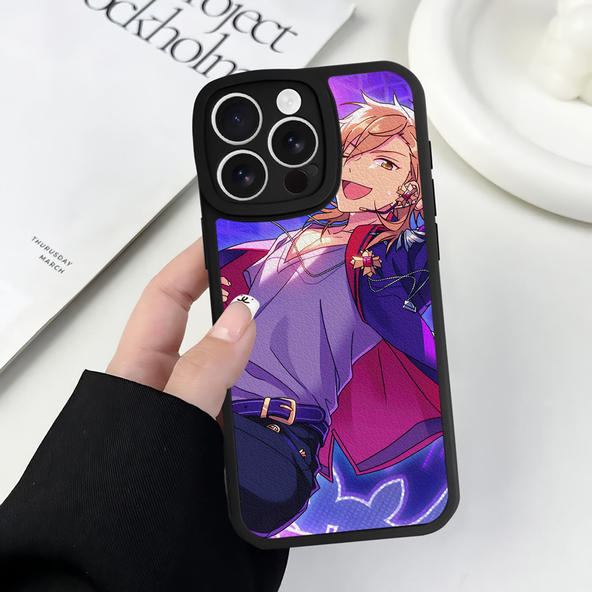 （画像用） あんさんぶるスターズ! Ensemble Stars 【iPhone 16シリーズ対応】シリコンスマホケース（レザー調） 材質：シリコン